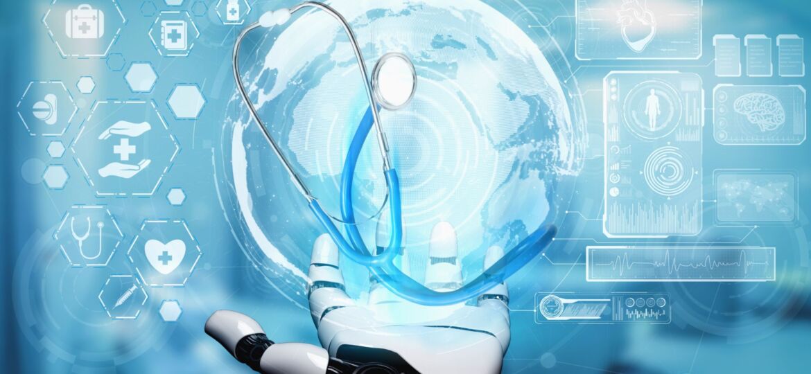 3D rendering medical artificial intelligence robot